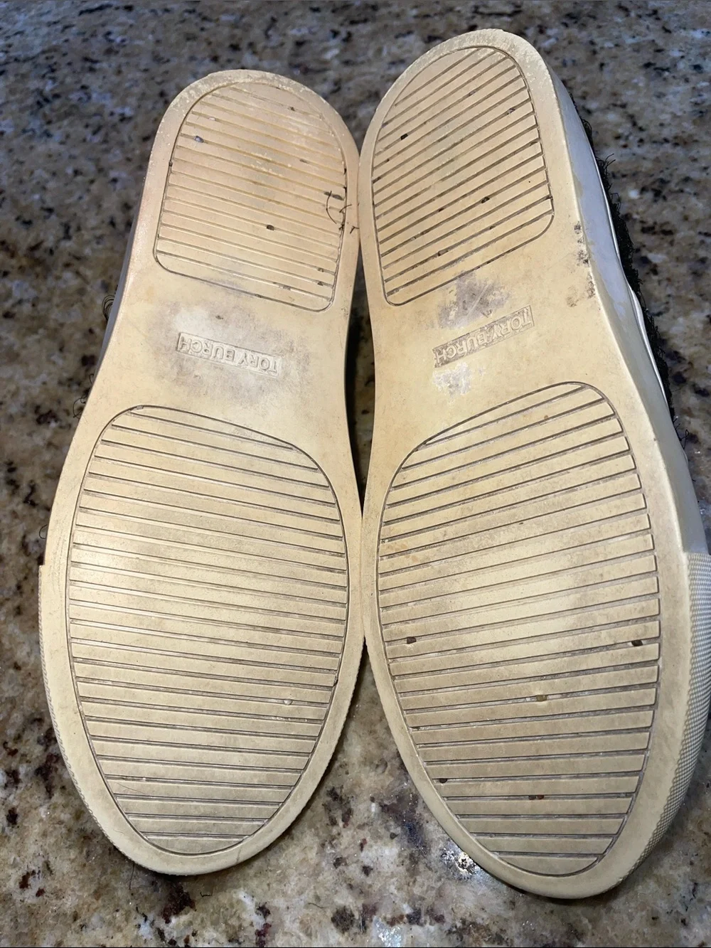 Tory Burch Black Slip-On Sneakers with Cream Sole